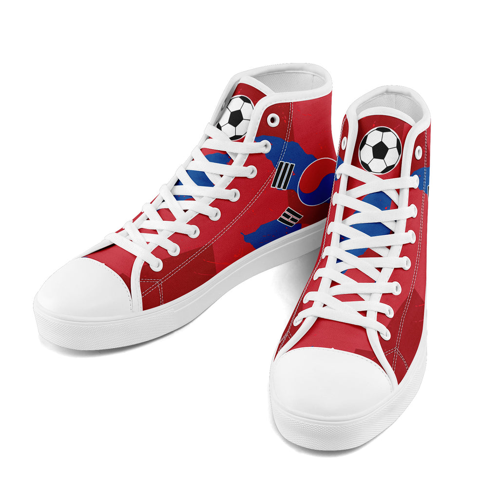 Custom South Korea 2026 World Cup Sneakers DIY Country Flag Running Shoes Lightweight Sport Shoes Gift for Football Fans Personalized Team Name and Logo FN024-F009070-1