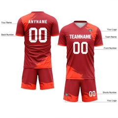 Custom Red Soccer Sets Jersey Personalized SCJ101-D28031