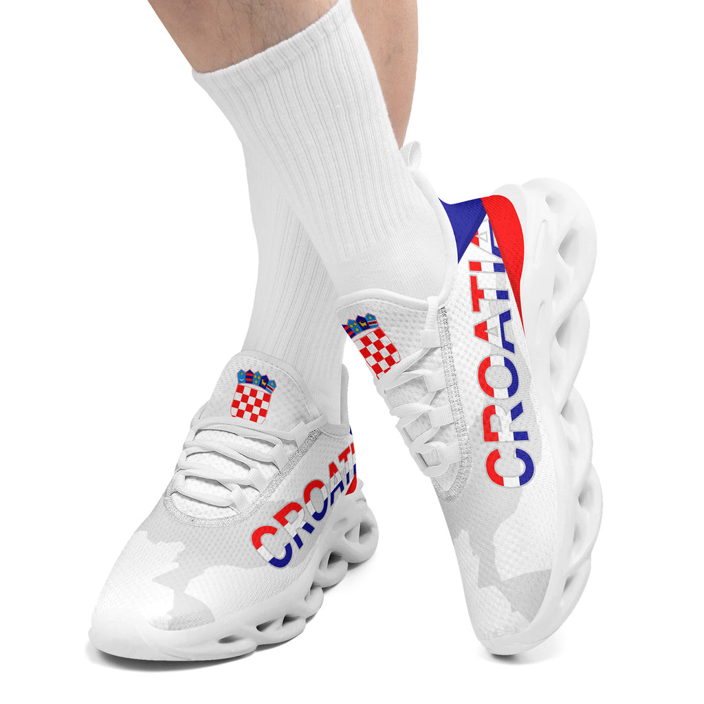Custom Croatia 2026 World Cup Sneakers DIY Country Flag Running Shoes Lightweight Sport Shoes Gift for Football Fans Personalized Team Name and Logo FN003-F009104-5