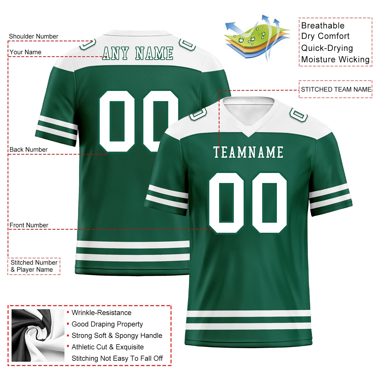 Custom New York Personalized Authentic Football Jersey FBJ02-E0607-1