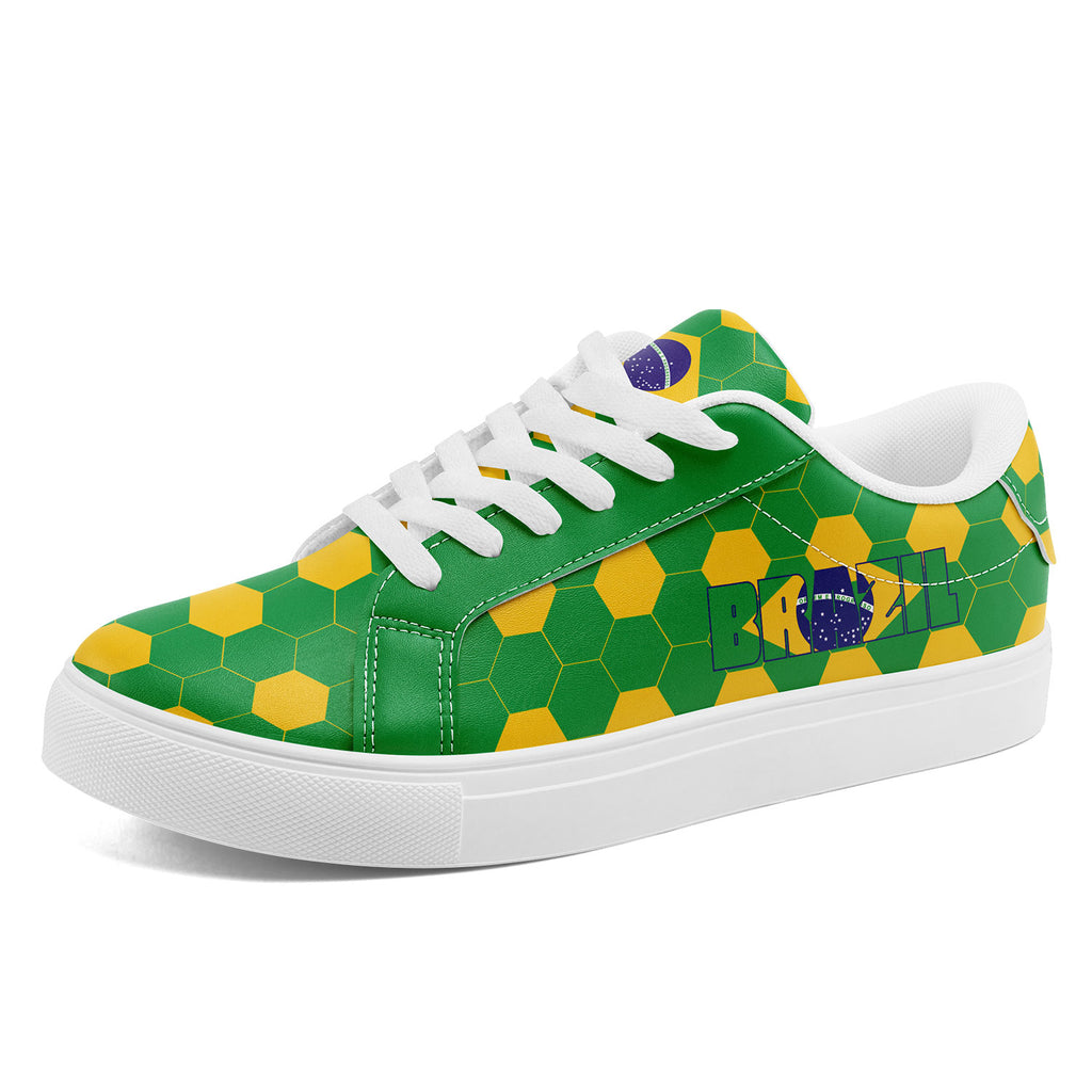 Custom 2026 World Cup Brazil Sneakers DIY Country Flag Running Shoes Lightweight Sport Shoes Gift for Football Fans Personalized Team Name and Logo FN023-F027052-5