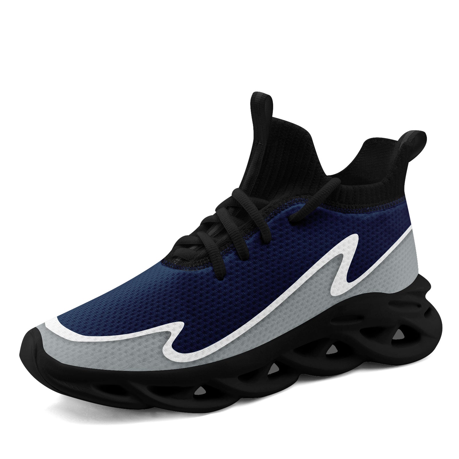 Custom Blue Gray Maxsoul Shoes Personalized Sneaker FN030A-E020011-19