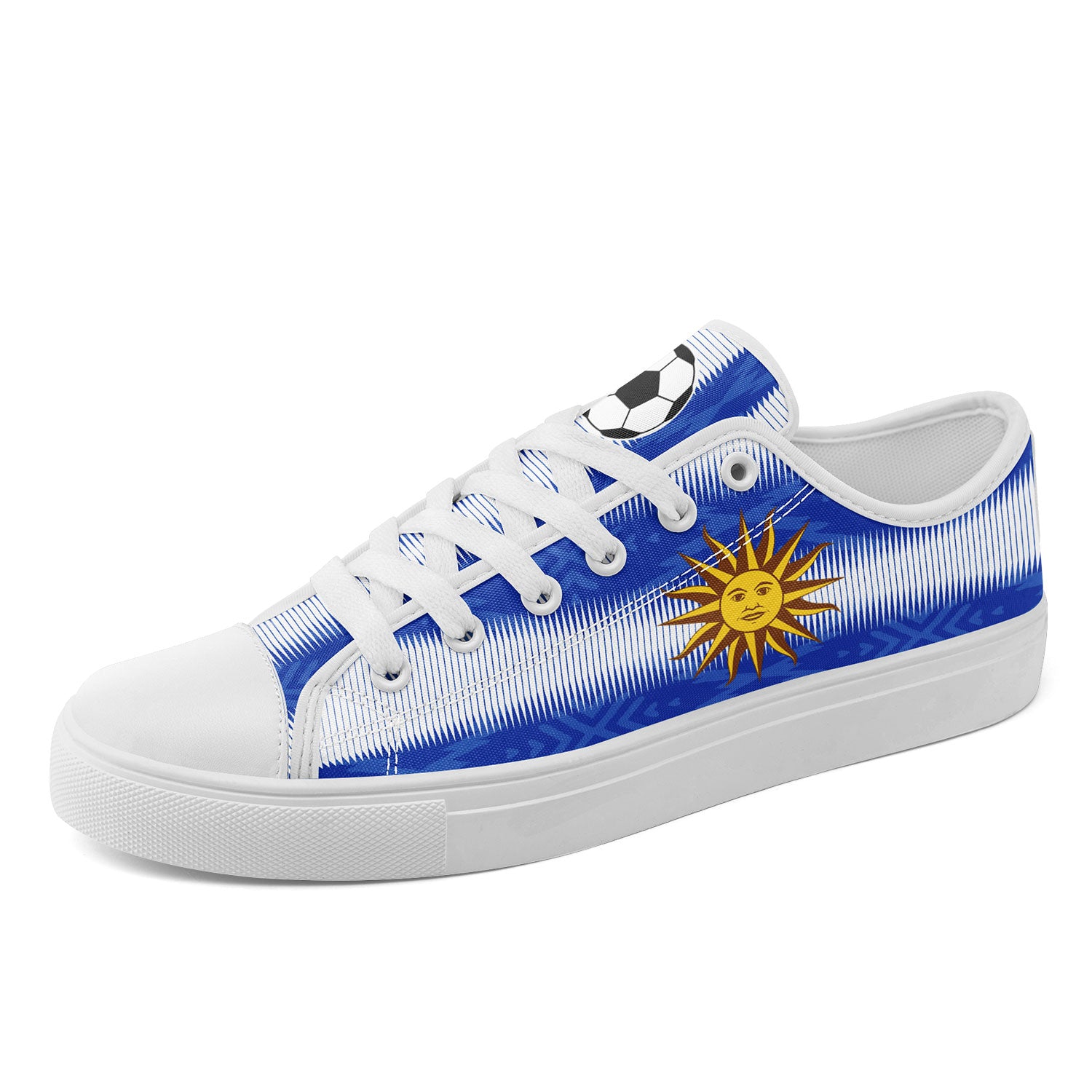 Custom Uruguay 2026 World Cup Sneakers DIY Country Flag Running Shoes Lightweight Sport Shoes Gift for Football Fans Personalized Team Name and Logo FN027-F009107-1