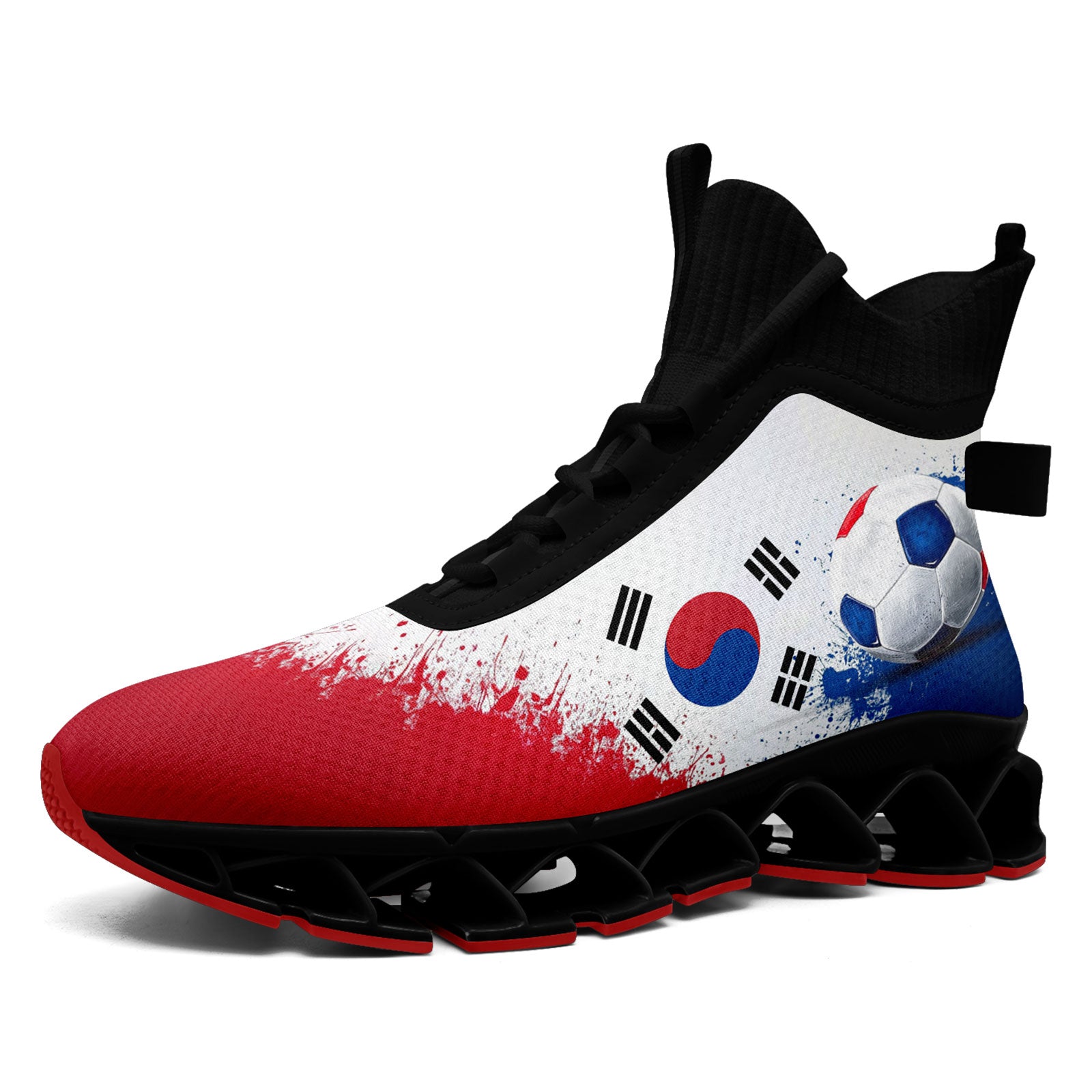 Custom South Korea 2026 World Cup Sneakers DIY Country Flag Running Shoes Lightweight Sport Shoes Gift for Football Fans Personalized Team Name and Logo FN029XD-F009084-1