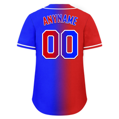 Custom Red Blue Gradient Fashion Personalized Authentic Baseball Jersey BSBJ01-D0a707b