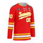 Custom Red Yellow Personalized Hockey Jersey HCKJ01-D0a70ce