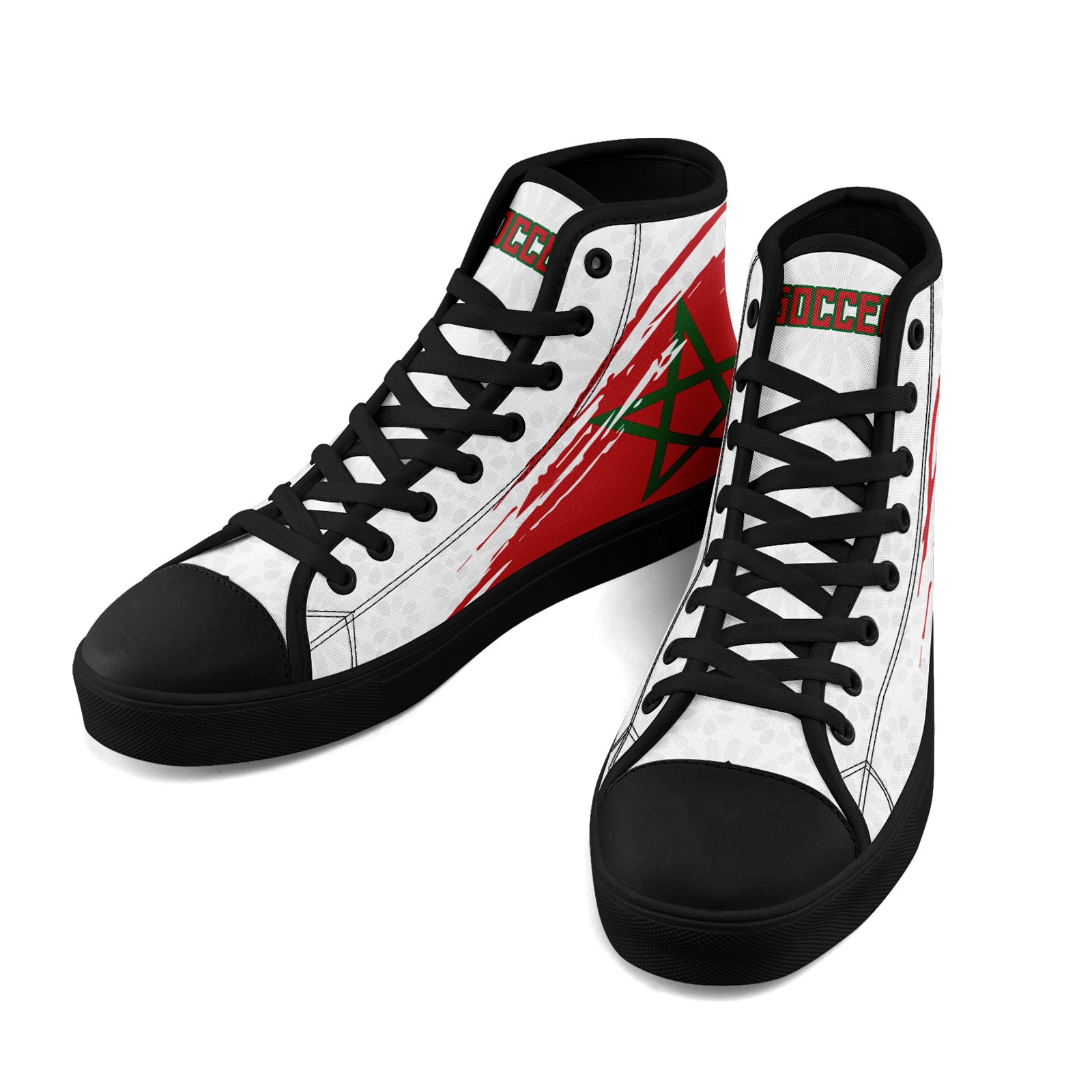Custom Morocco 2026 World Cup Sneakers DIY Country Flag Running Shoes Lightweight Sport Shoes Gift for Football Fans Personalized Team Name and Logo FN024-F009090-5