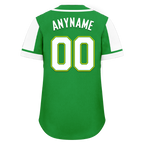 Custom Green White Raglan Sleeves Personalized Authentic Baseball Jersey BSBJ01-D017192