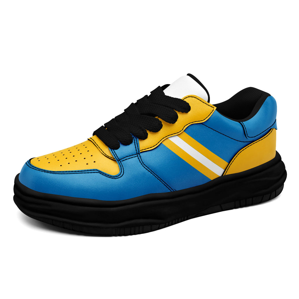 Custom Blue Yellow Los Angeles Shoes Personalized Sneaker FN032-D020389-22