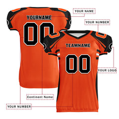 Custom Black Orange Ohio High-Performance American Football Jersey FBJ06-D023001-6