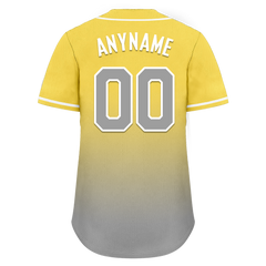 Custom Yellow Grey Fade Fashion Personalized Authentic Baseball Jersey BSBJ01-D0a70fb