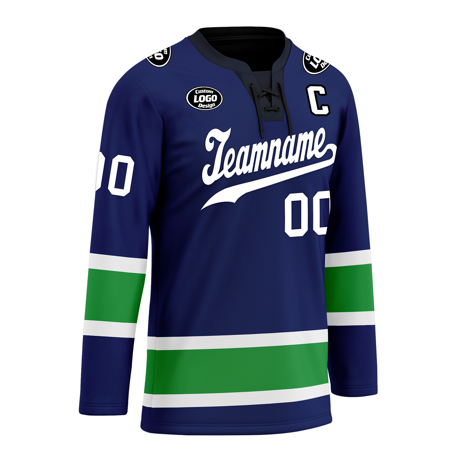 Custom Blue Green Personalized Hockey Jersey HCKJ01-D0a70dc