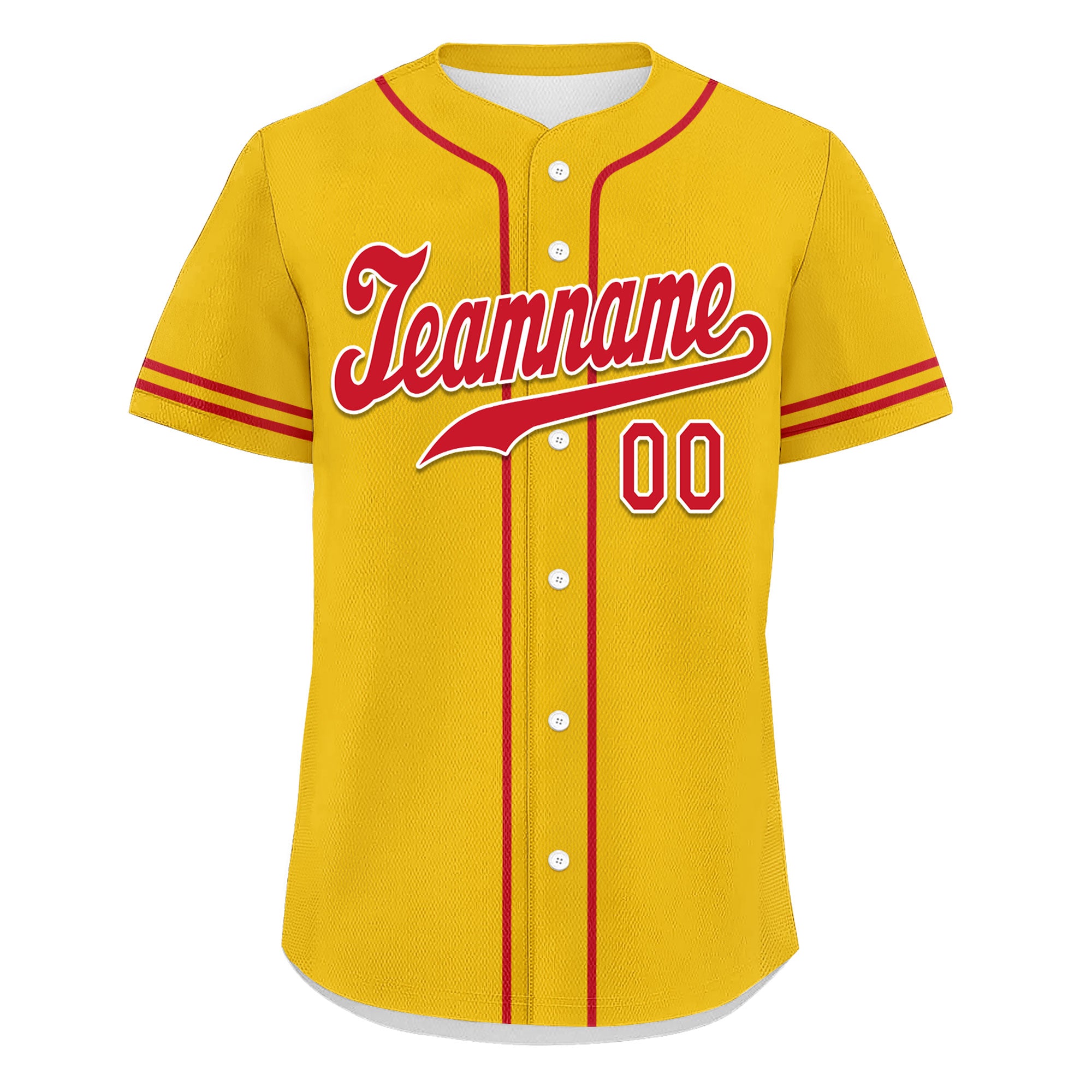 Custom Yellow Classic Style Red Personalized Authentic Baseball Jersey UN002-bd0b00d8-8