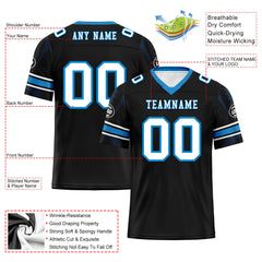 Custom Black Carolina Personalized Authentic Football Jersey FBJ02-D025033-3