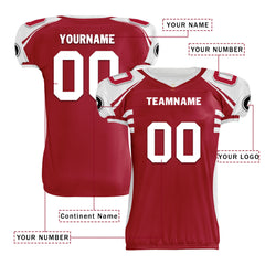 Custom Red White Florida High-Performance American Football Jersey FBJ06-D023001-29