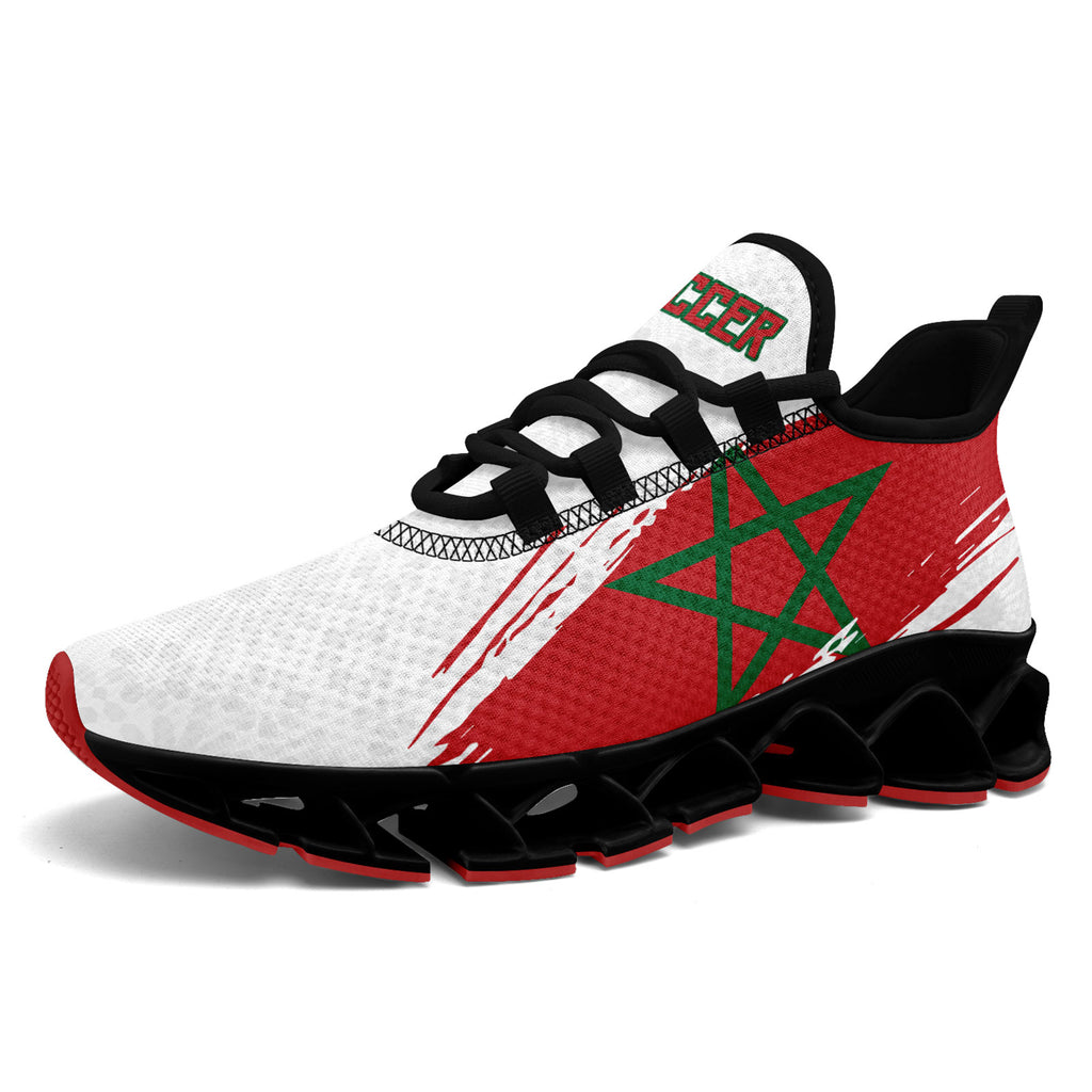 Custom Morocco 2026 World Cup Sneakers DIY Country Flag Running Shoes Lightweight Sport Shoes Gift for Football Fans Personalized Team Name and Logo FN003XD-F009086-5