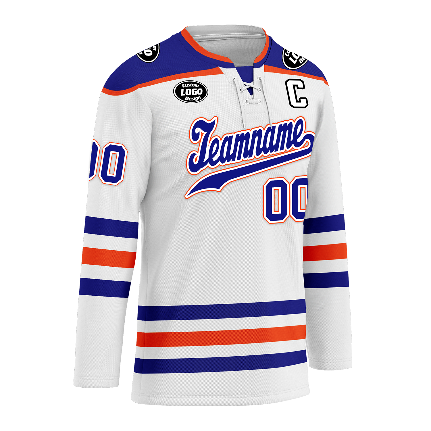 Custom White Blue Personalized Hockey Jersey HCKJ01-D0a70c7
