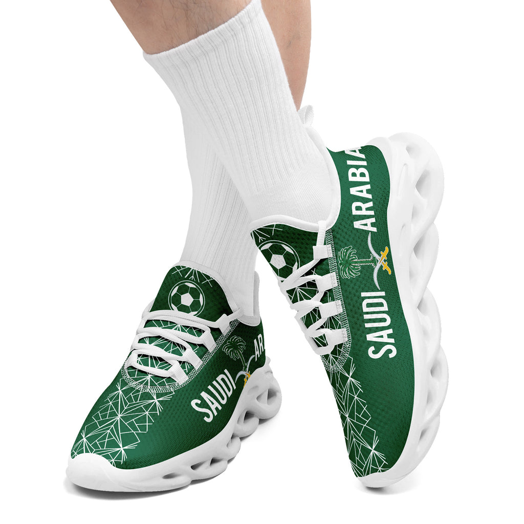 Custom Saudi Arabia 2026 World Cup Sneakers DIY Country Flag Running Shoes Lightweight Sport Shoes Gift for Football Fans Personalized Team Name and Logo FN003-F009078-3