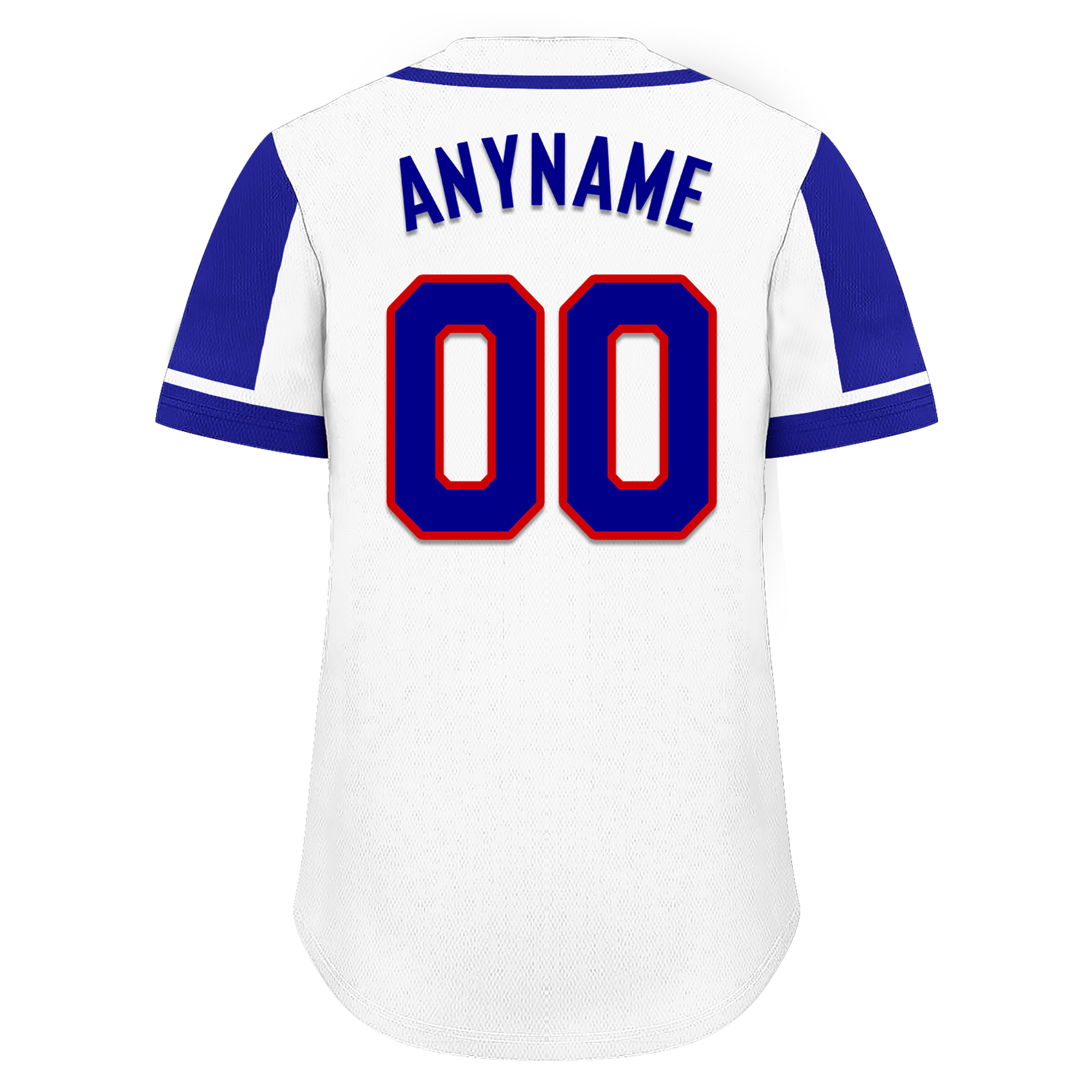 Custom White Blue Raglan Sleeves Personalized Authentic Baseball Jersey BSBJ01-D017168