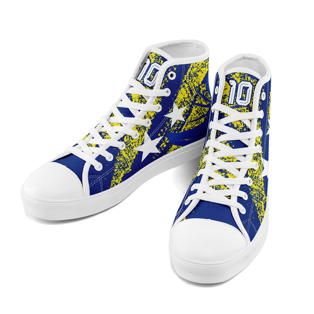 Custom Curaçao 2026 World Cup Sneakers DIY Country Flag Running Shoes Lightweight Sport Shoes Gift for Football Fans Personalized Team Name and Logo FN024-F009098-4