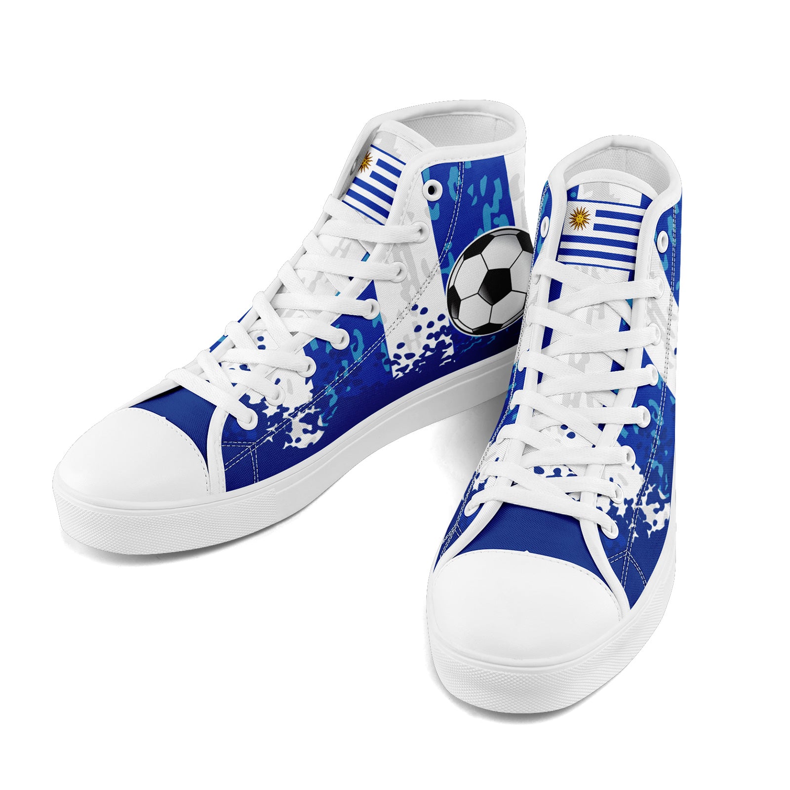 Custom Uruguay 2026 World Cup Sneakers DIY Country Flag Running Shoes Lightweight Sport Shoes Gift for Football Fans Personalized Team Name and Logo FN024-F009089-2