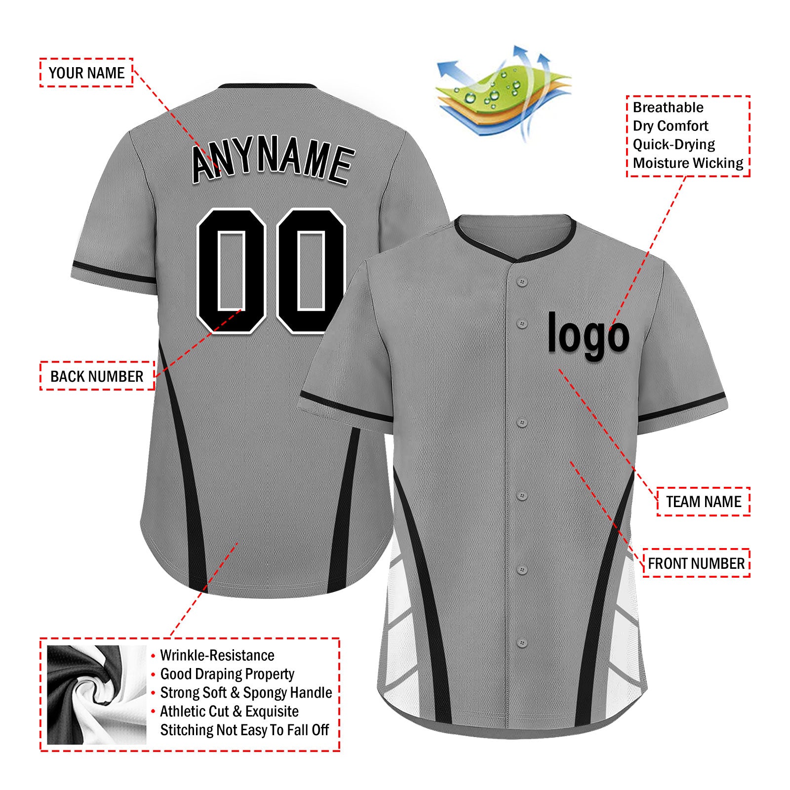 Custom Illinois Personalized Authentic Baseball Jersey BSBJ01-E06042-7Q