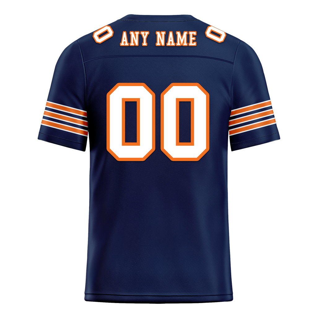 Custom Blue White Classic Style Personalized Authentic Football Jersey FBJ02-bd0a700d