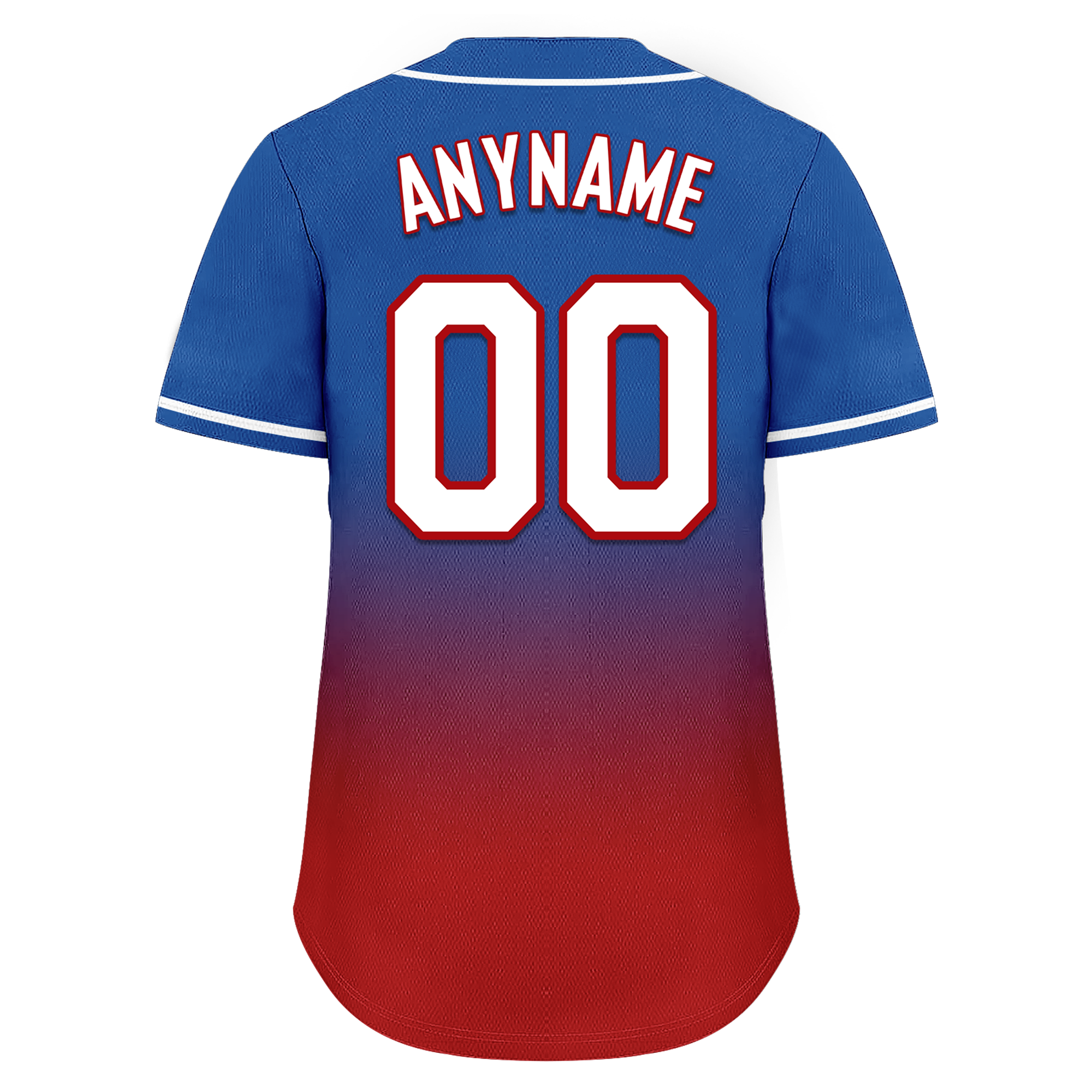 Custom Blue Red Fade Fashion Personalized Authentic Baseball Jersey BSBJ01-D0a70bd