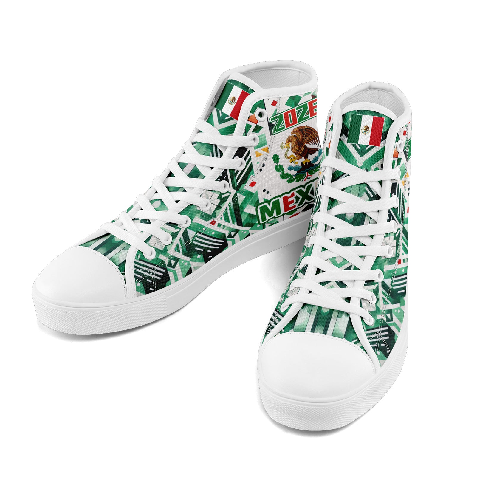 Custom 2026 World Cup Mexico Sneakers DIY Country Flag Running Shoes Lightweight Sport Shoes Gift for Football Fans Personalized Team Name and Logo FN024-F023059-5
