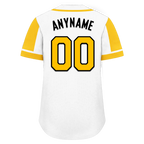 Custom White Gold Raglan Sleeves Personalized Authentic Baseball Jersey BSBJ01-D017165