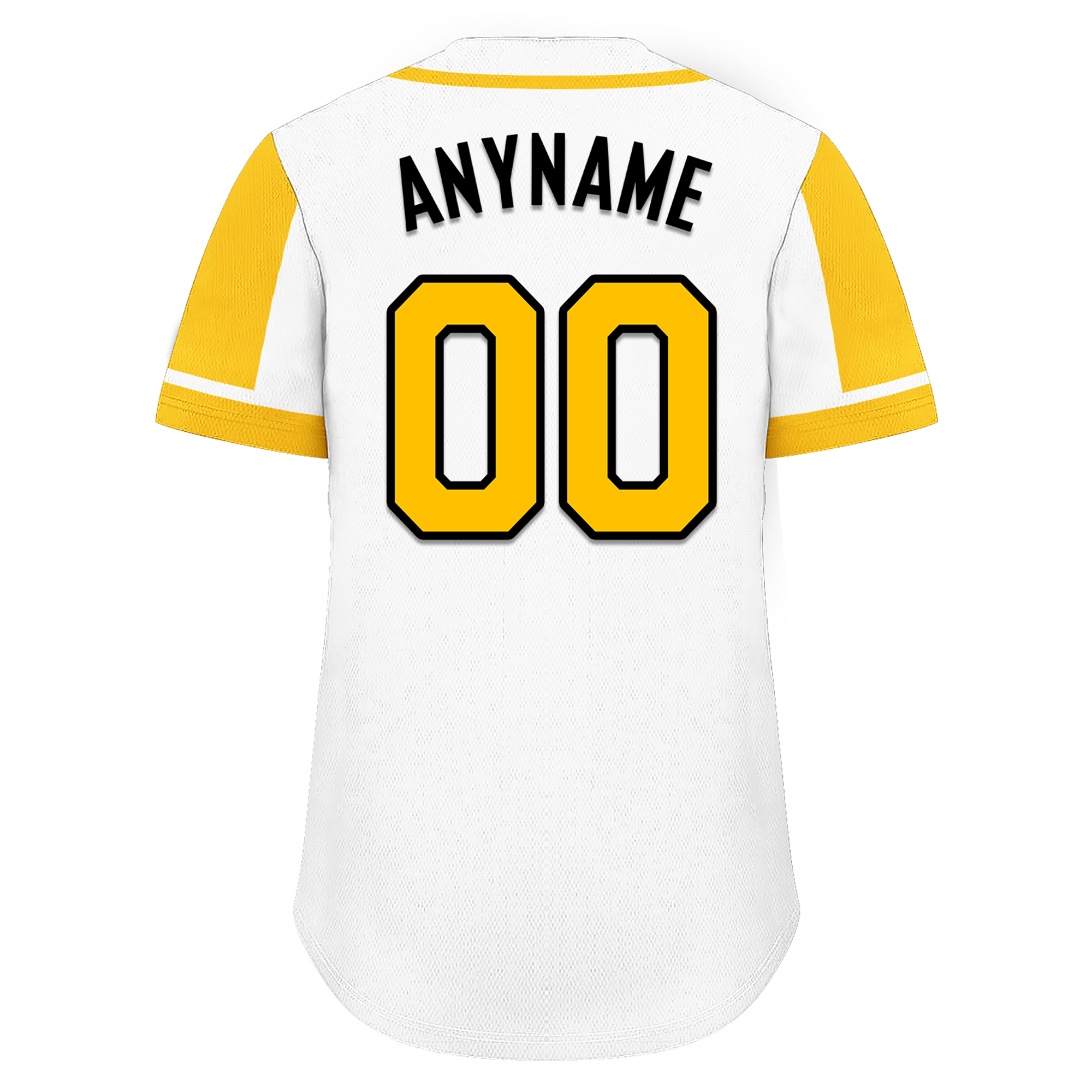 Custom White Gold Raglan Sleeves Personalized Authentic Baseball Jersey BSBJ01-D017165