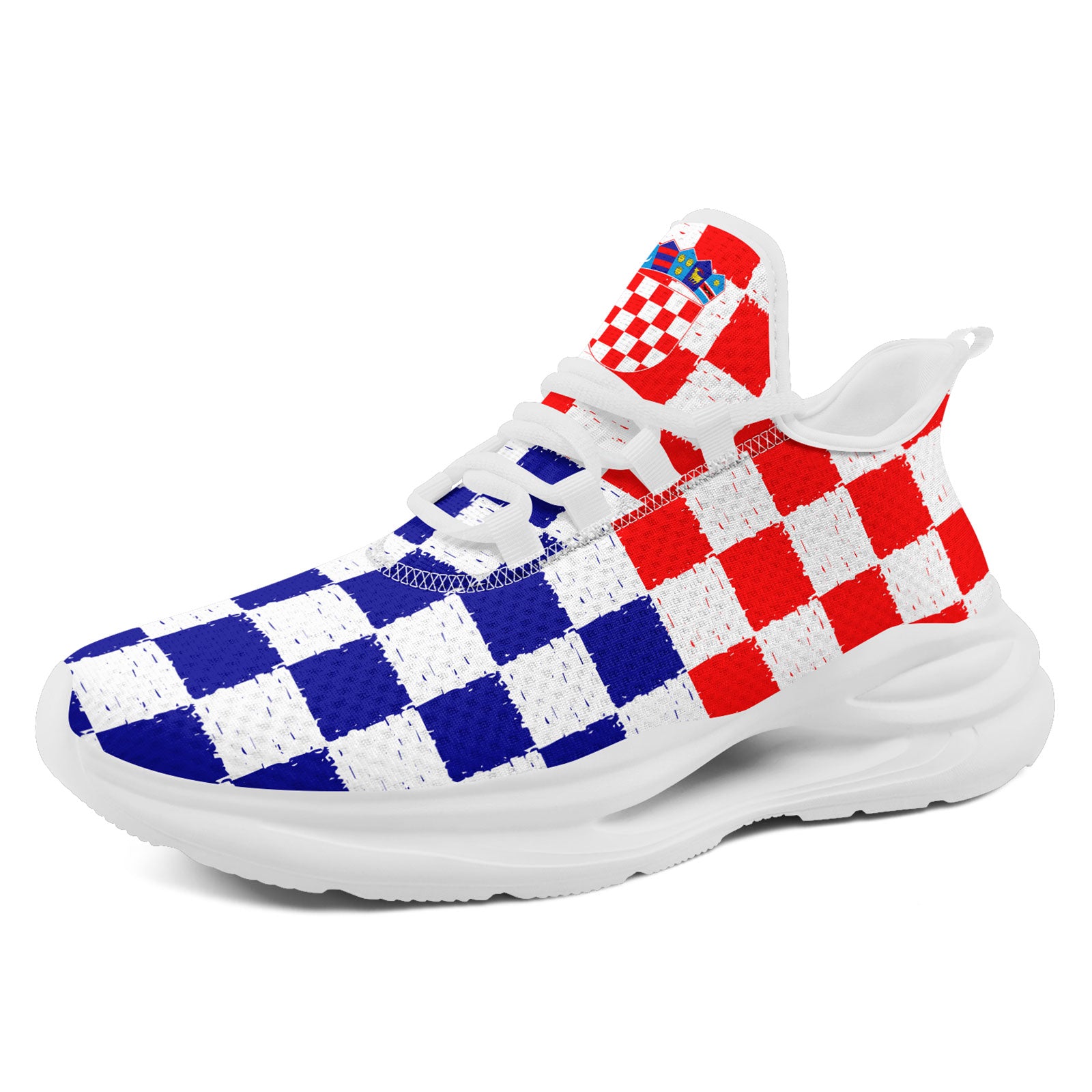 Custom Croatia 2026 World Cup Sneakers DIY Country Flag Running Shoes Lightweight Sport Shoes Gift for Football Fans Personalized Team Name and Logo FN079-F009105-2