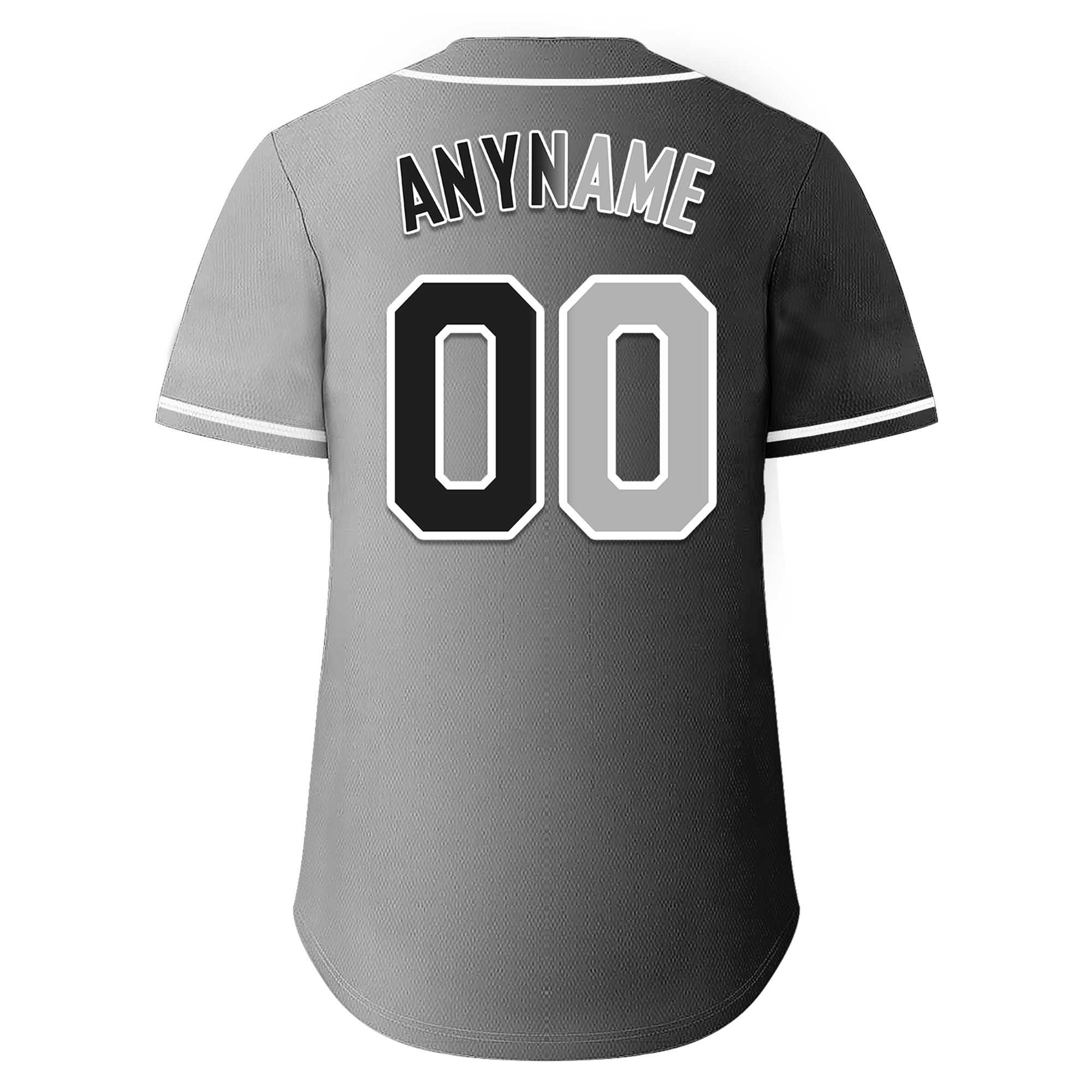 Custom Black Grey Gradient Fashion Personalized Authentic Baseball Jersey BSBJ01-D0a7a07