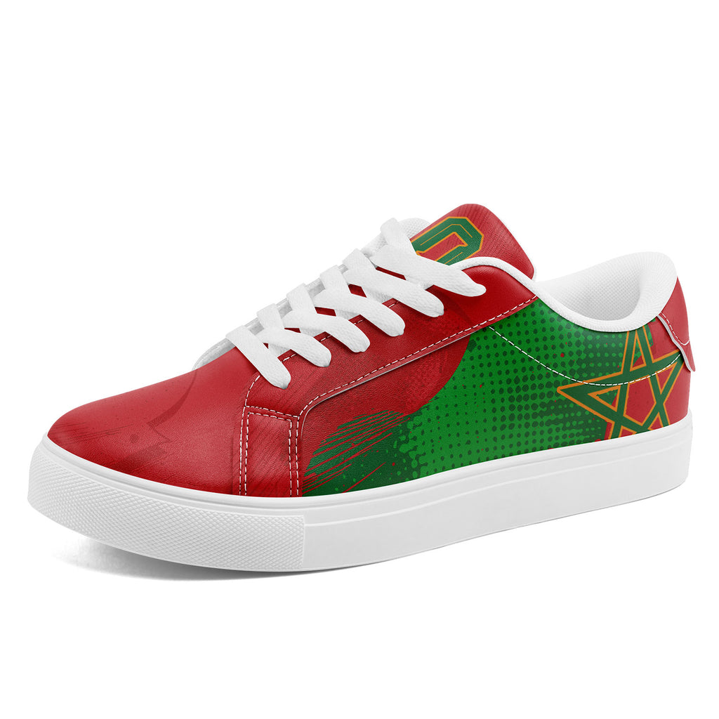 Custom Morocco 2026 World Cup Sneakers DIY Country Flag Running Shoes Lightweight Sport Shoes Gift for Football Fans Personalized Team Name and Logo FN023-F009097-4