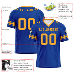 Custom Royal Los Angeles Personalized Authentic Football Jersey FBJ02-D020256-8