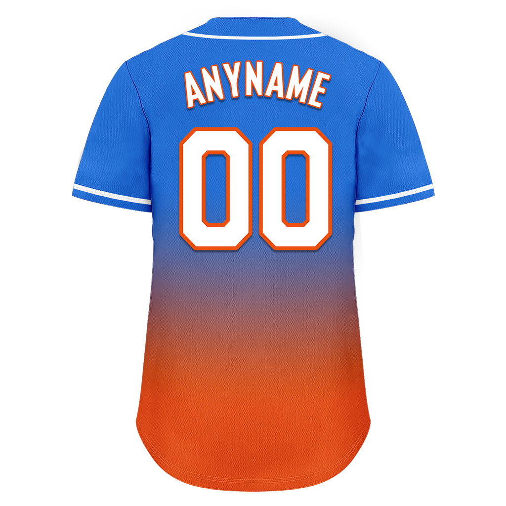 Custom Blue Orange Fade Fashion Personalized Authentic Baseball Jersey BSBJ01-D0a70b7