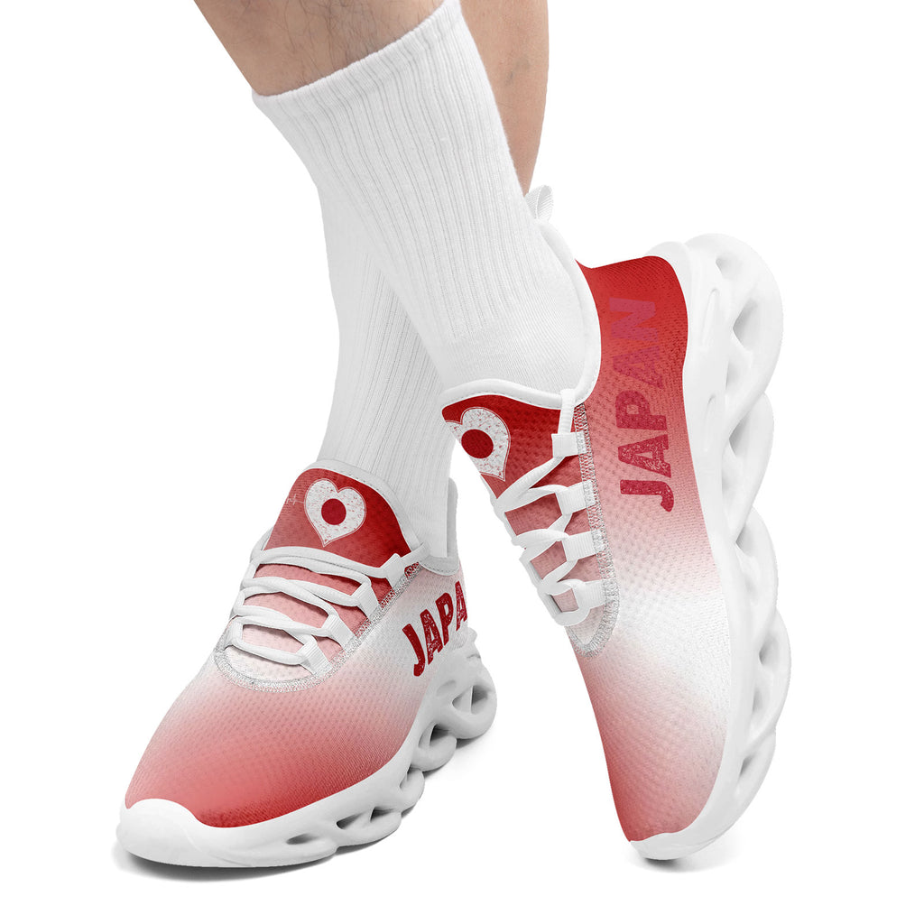 Custom Japan 2026 World Cup Sneakers DIY Country Flag Running Shoes Lightweight Sport Shoes Gift for Football Fans Personalized Team Name and Logo FN003-F025044-2