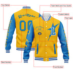 Custom Yellow Blue Los Angeles Jacket and Sports Shoes Combo Offer Personalized Combo ZH-D020294-22
