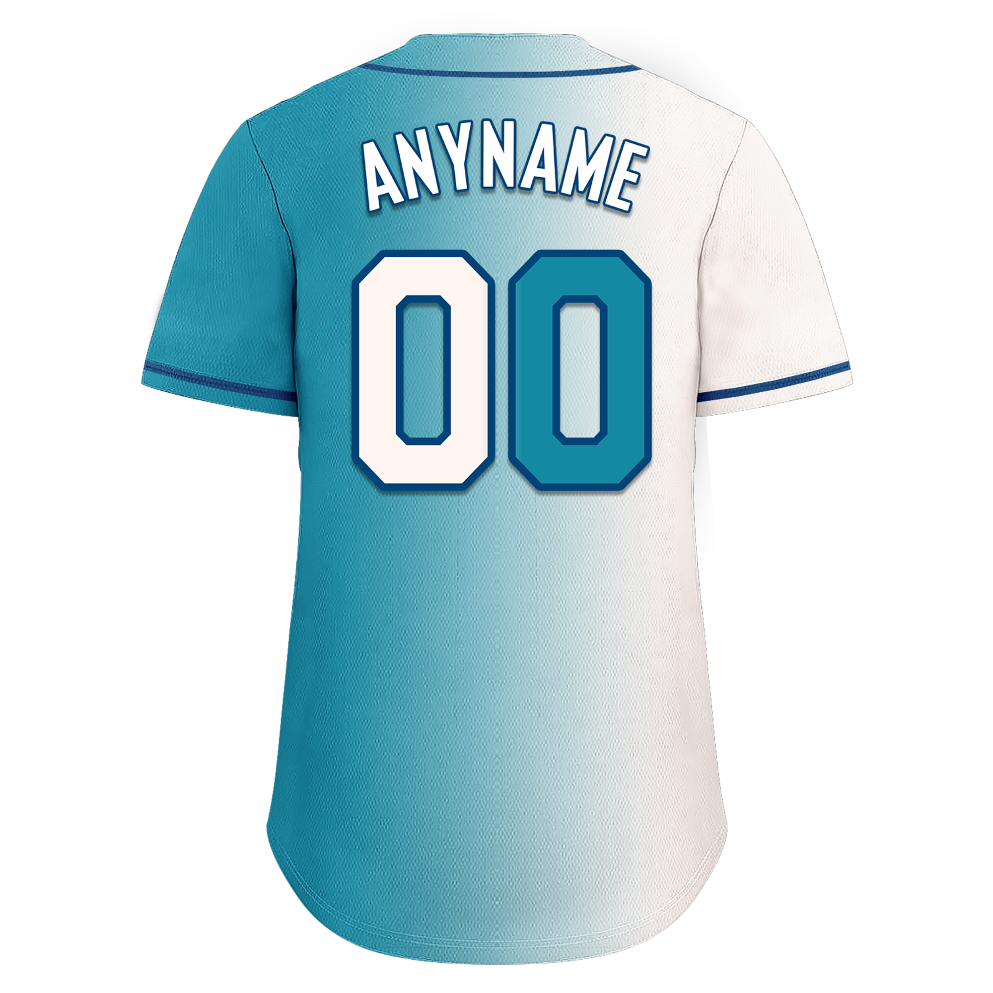 Custom White Blue Gradient Fashion Personalized Authentic Baseball Jersey BSBJ01-D0a7ab0