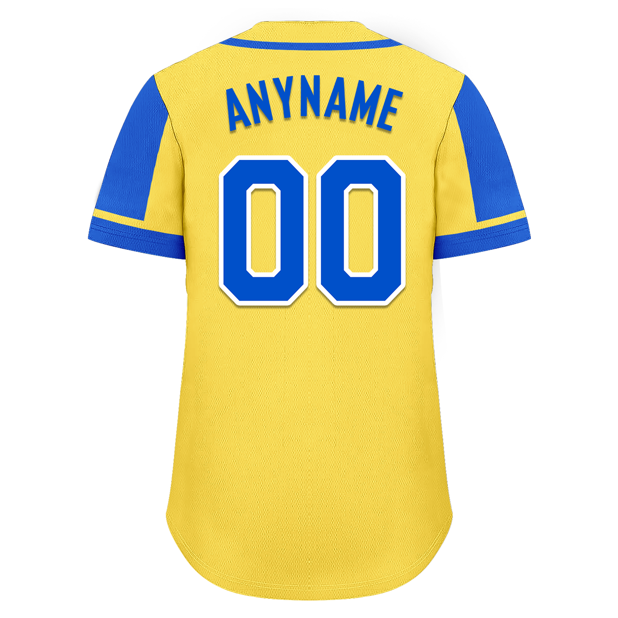 Custom Yellow Blue Raglan Sleeves Personalized Authentic Baseball Jersey BSBJ01-D017205