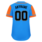 Custom Blue Orange Raglan Sleeves Personalized Authentic Baseball Jersey BSBJ01-D017210