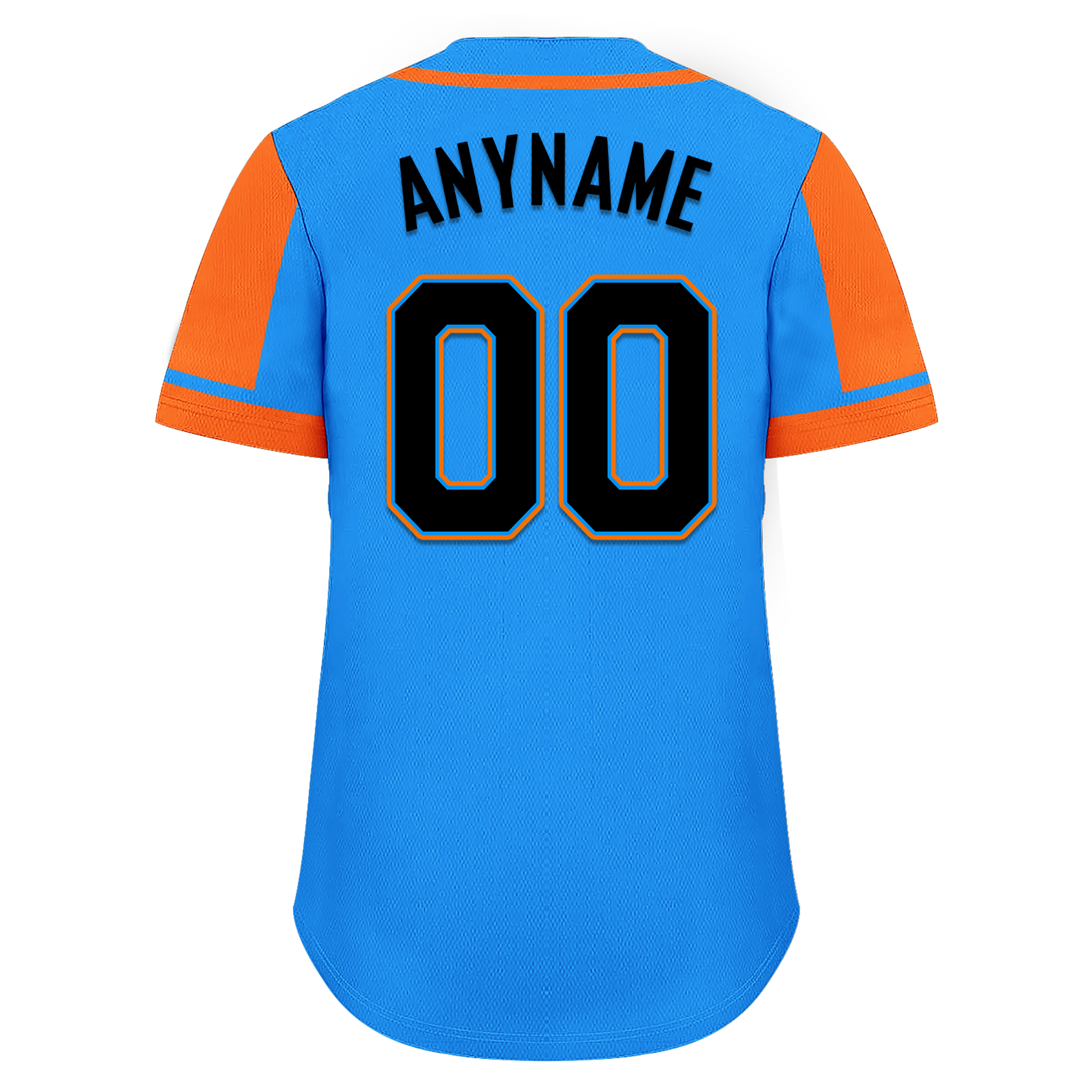 Custom Blue Orange Raglan Sleeves Personalized Authentic Baseball Jersey BSBJ01-D017210
