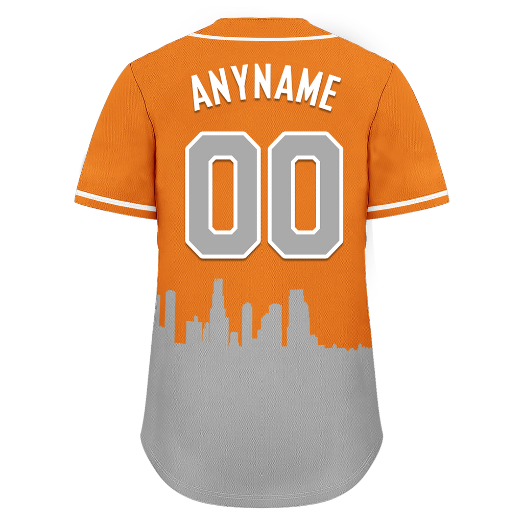 Custom Orange Gray City Edition Personalized Authentic Baseball Jersey BSBJ01-D017131