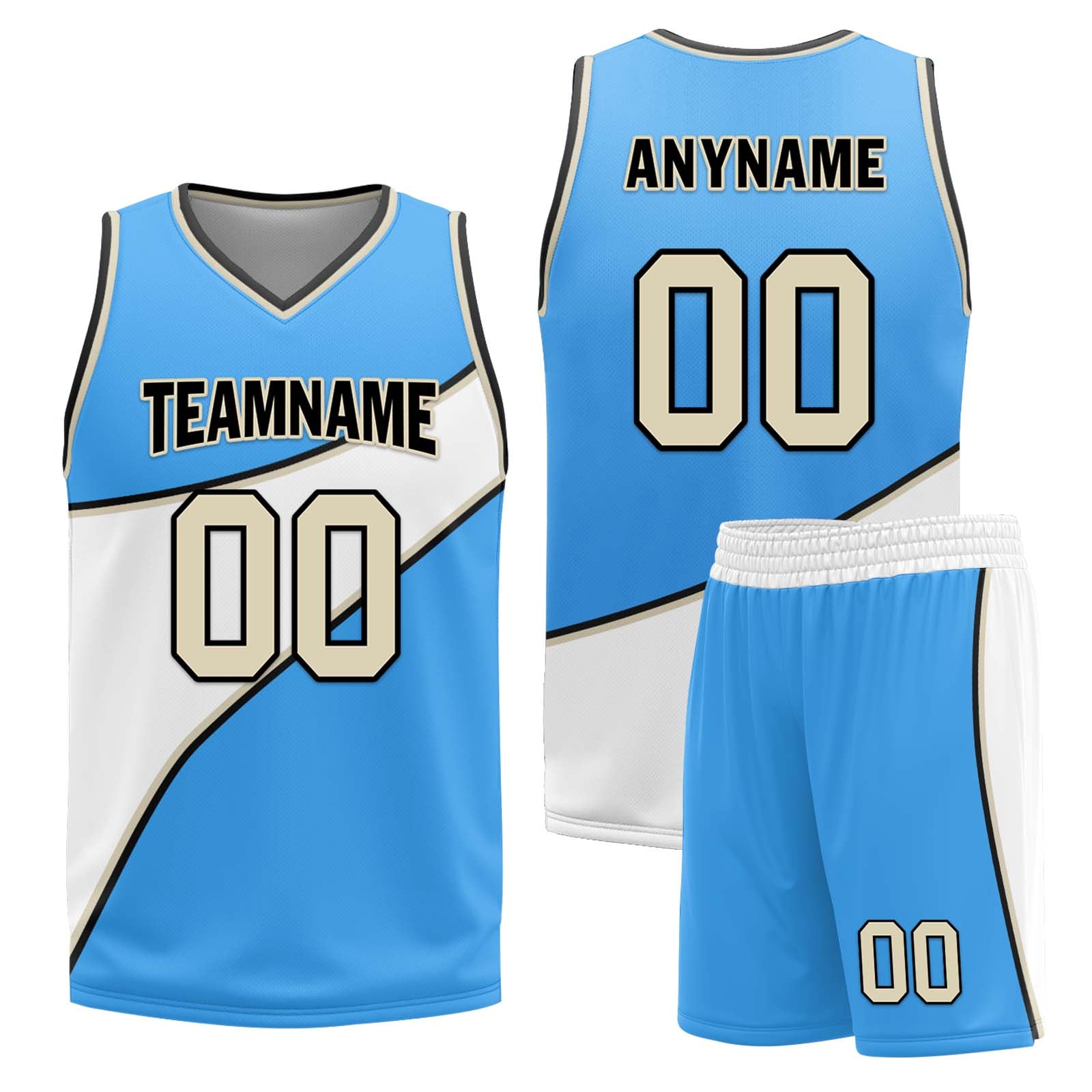 Custom Blue White Atlanta City Edition Personalized Reversible Basketball Set Sports Basketball Jersey BBJ01R-D0610-1