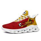 Custom 2026 World Cup Spain Sneakers DIY Country Flag Running Shoes Lightweight Sport Shoes Gift for Football Fans Personalized Team Name and Logo FN003-F027068-2