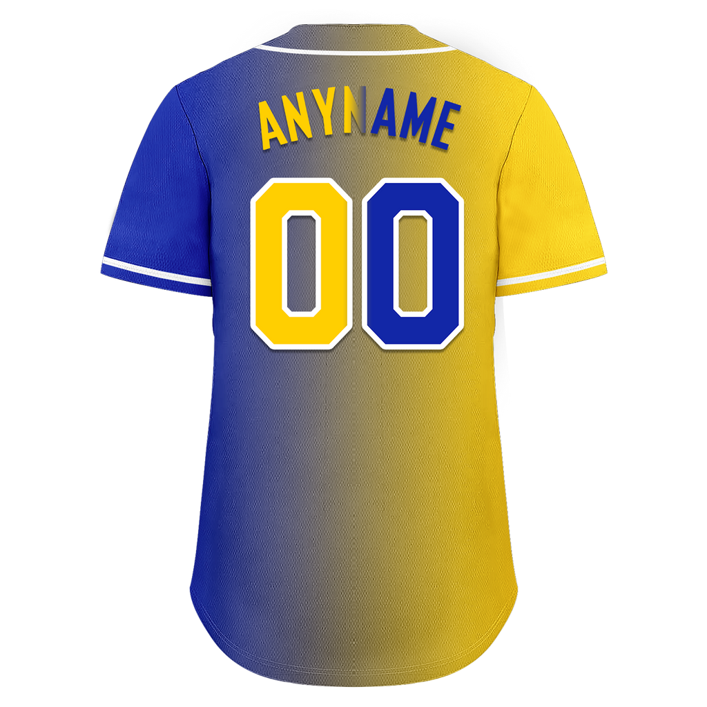 Custom Yellow Blue Gradient Fashion Personalized Authentic Baseball Jersey BSBJ01-D0a7098