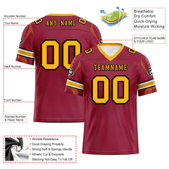 Custom Red Arizona Personalized Authentic Football Jersey FBJ02-D025033-1