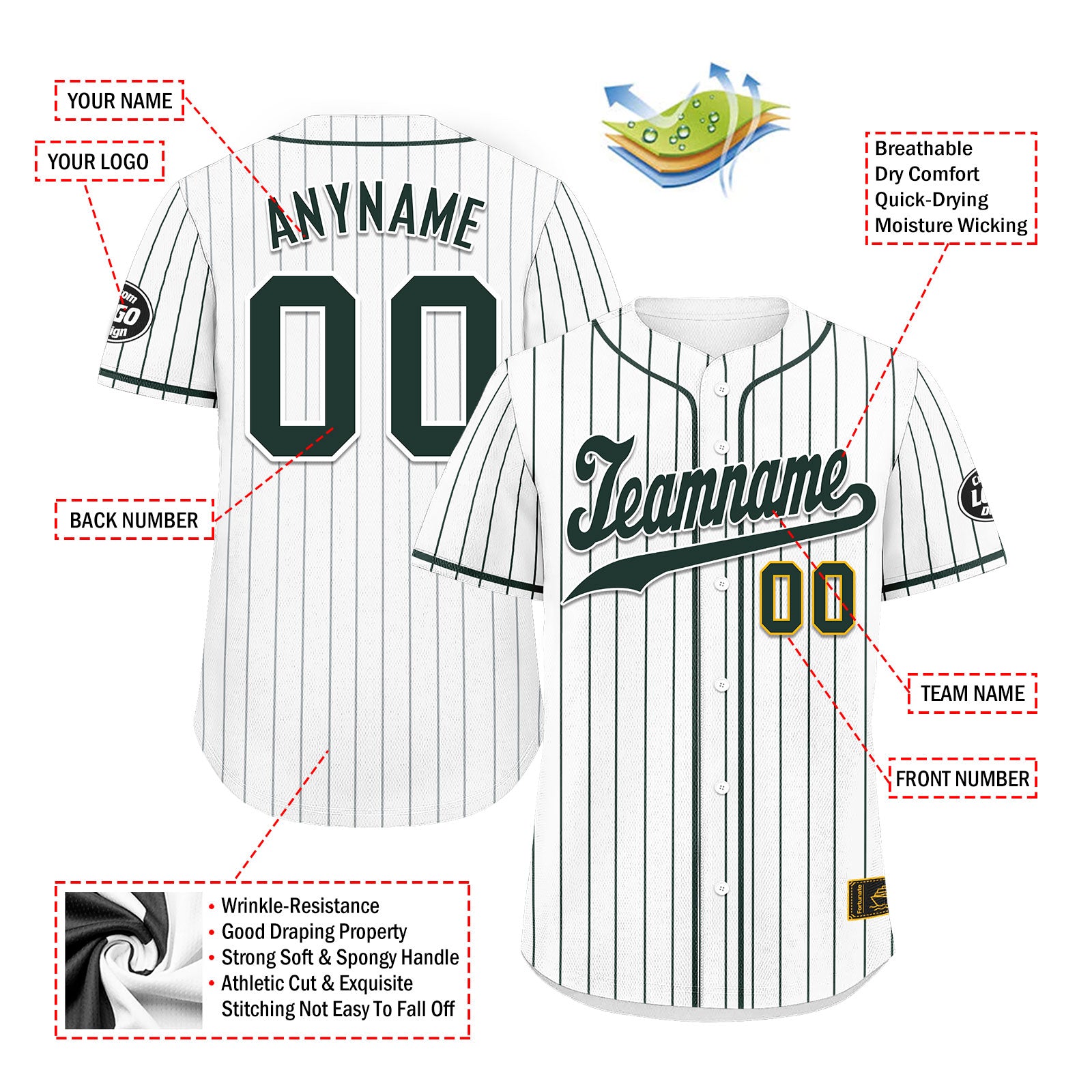 Custom Stripe Fashion Personalized Authentic Baseball Jersey BSBJ01-E025078-12