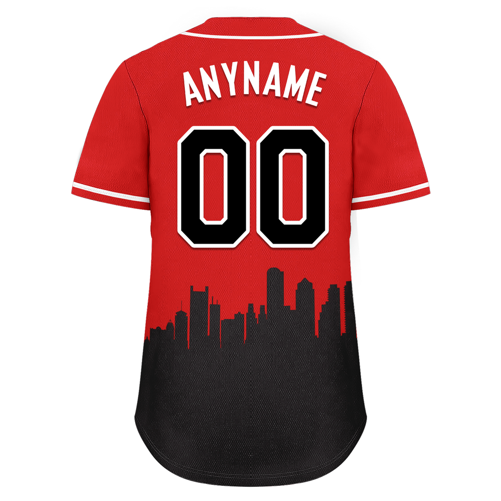 Custom Red Black City Edition Personalized Authentic Baseball Jersey BSBJ01-D017121