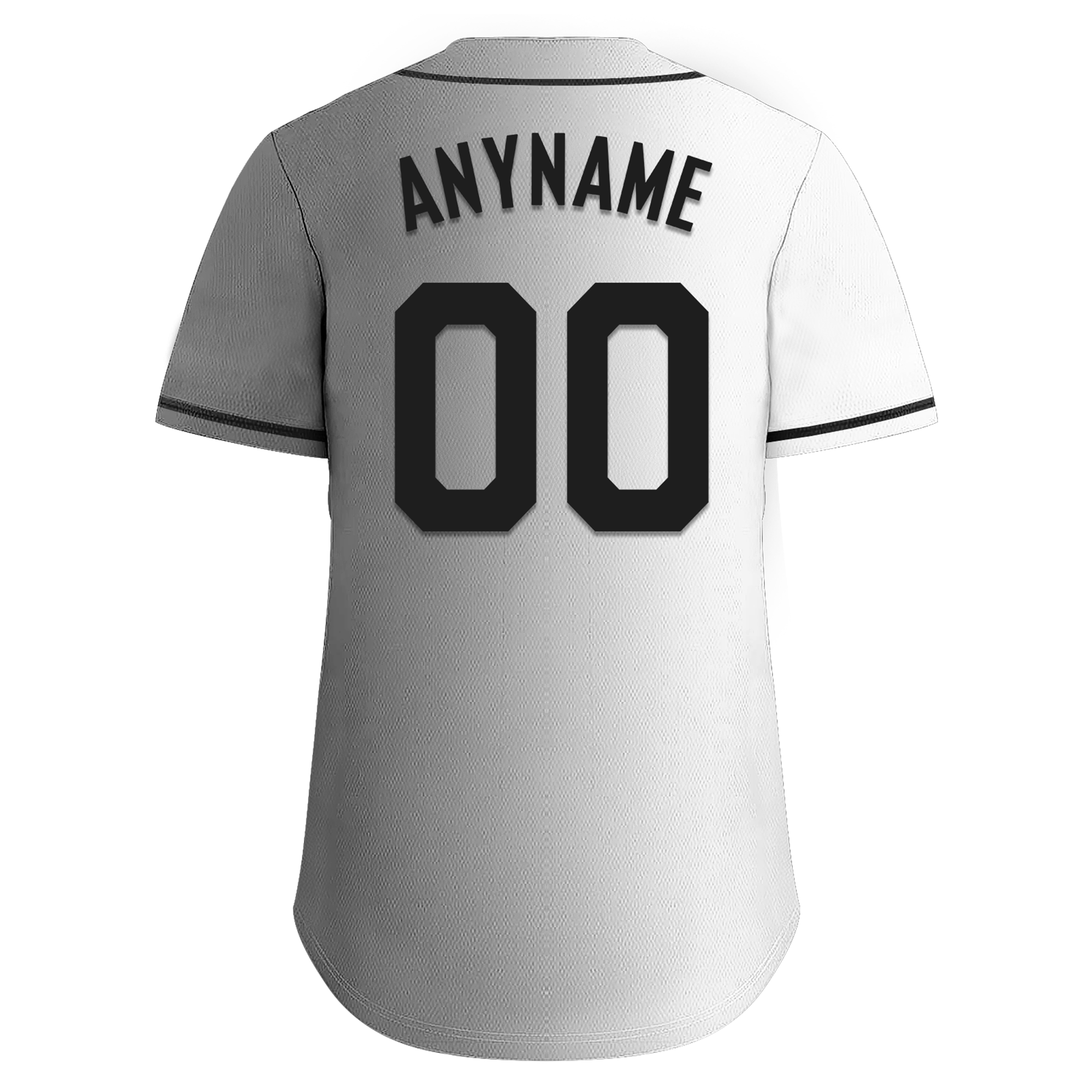Custom White Grey Gradient Fashion Personalized Authentic Baseball Jersey BSBJ01-D0a7aaf